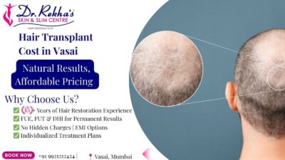 FUE hair transplant in Vasai at Dr. Rekha's Slim & Skin Centre